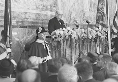 Winston Churchill speaks in Zurich, 19 September 1946.